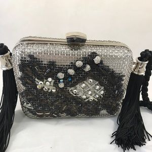 RODO silver metal shoulder bag